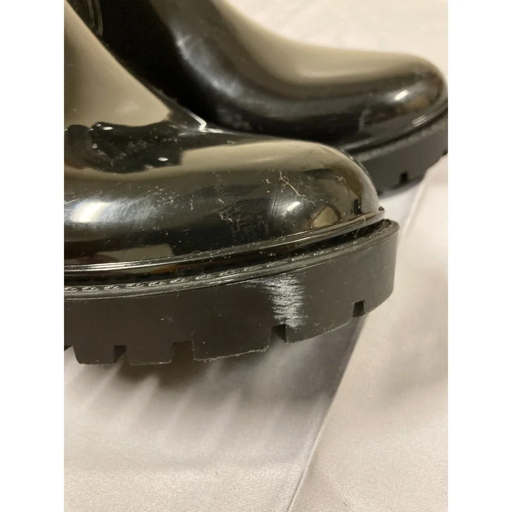 Toni Pons Cavan Chelsea Boot Women's Black Glossy‎ Round Toe Waterproof - 7.5